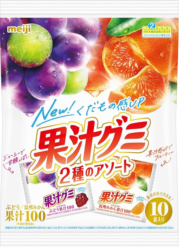 果汁グミ　120袋　モチド10袋　まとめ売り 明治 - 果汁グミ ぶどう 10袋セット 10%増量分です！の通販 by